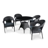 Комплект мебели из иск. ротанга Abcent (black)